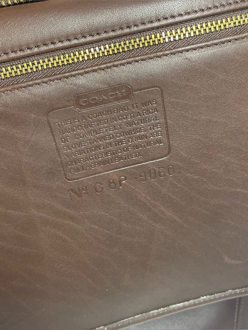 VTG COACH 9060 Legacy Slim Duffle Sac Shoulder Bag Handbag Dark Brown Costa Rica - Picture 8 of 9
